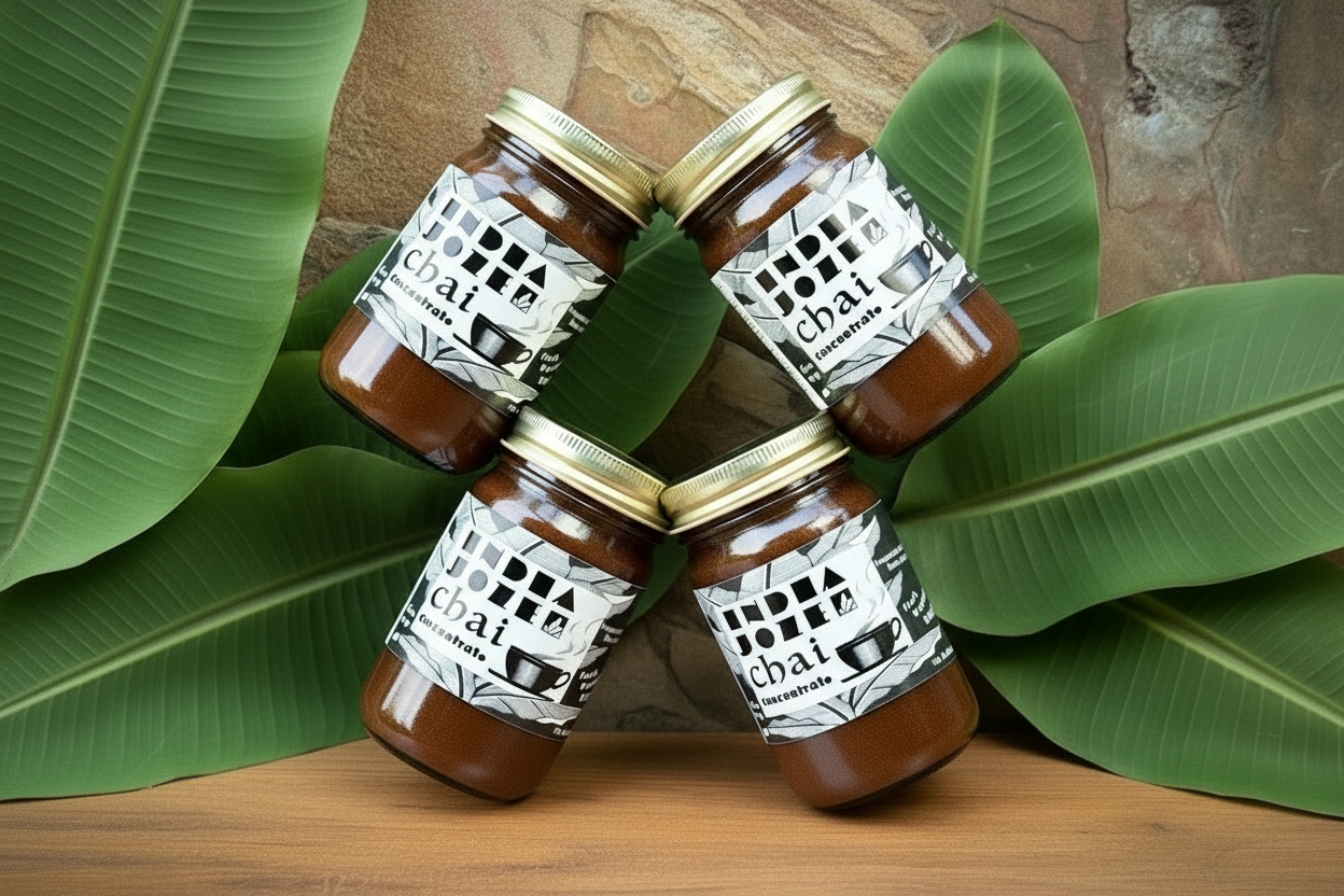 4 Jars of India Joze Chai Concentrate - Caffeine Free