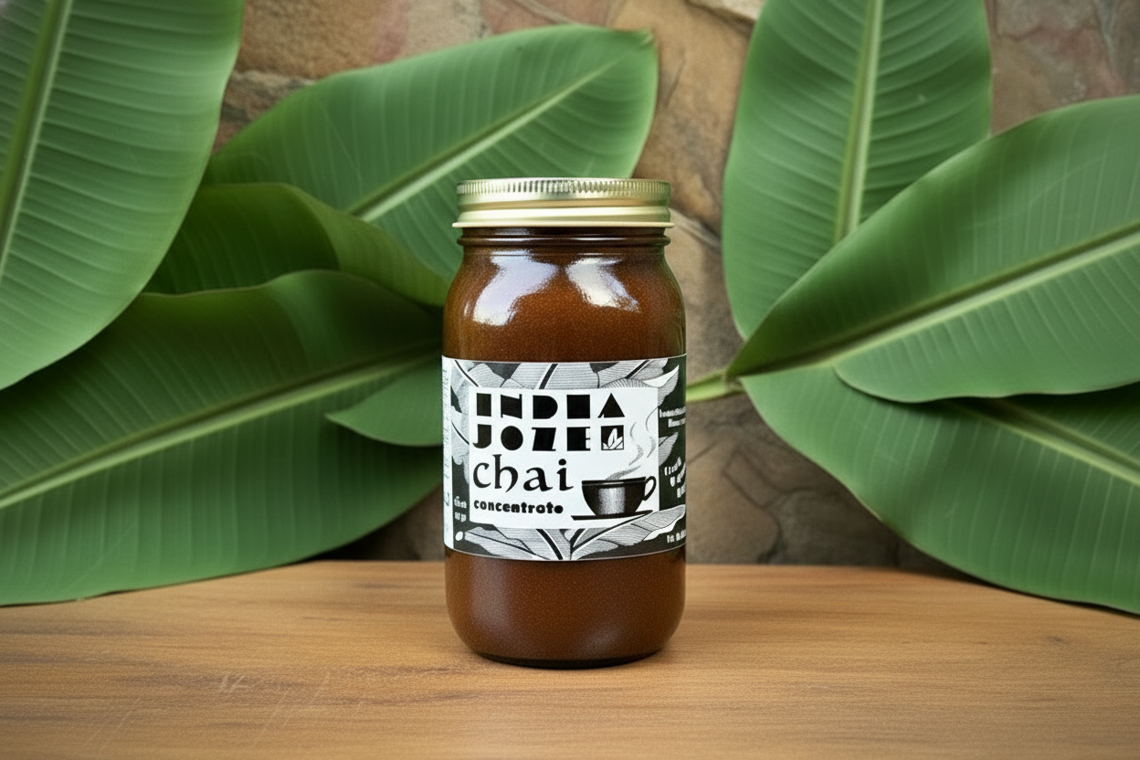 32 oz Jar of India Joze Chai Concentrate - Caffeine Free