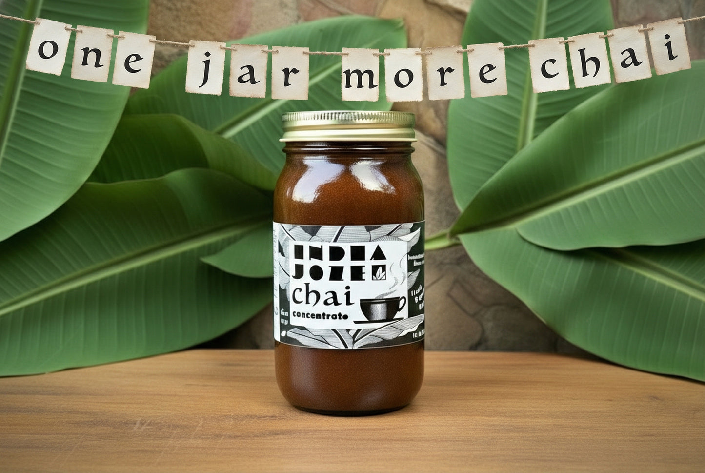 32 oz Jar of India Joze Chai Concentrate - Caffeine Free