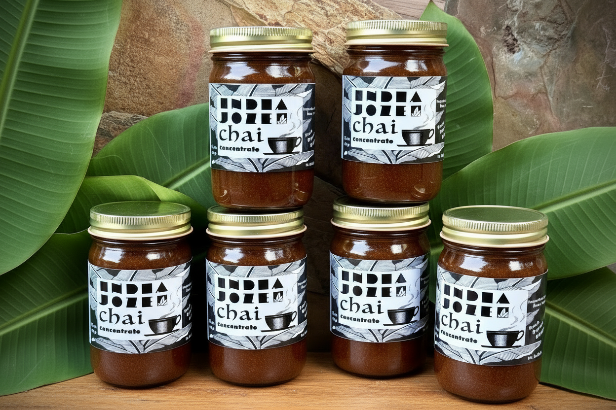 6 Jars of India Joze Chai Concentrate - Caffeine Free